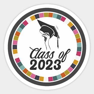 Class of 2023 Grad Cap in Air Retro Design Sticker